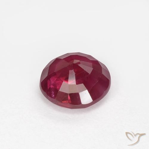 Rubí Rojo mermelada natural de 0.99 ct, Redondo, VS-SI