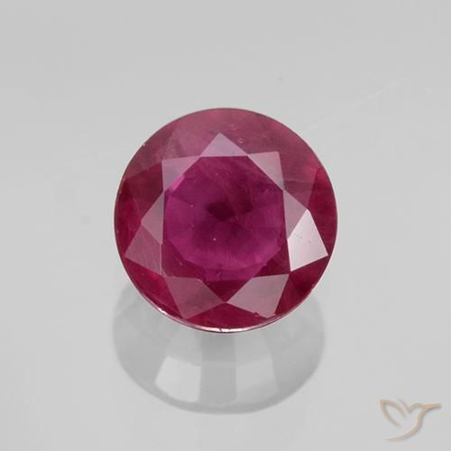 0.70ct Natural Rojo oscuro Rubí, Redondo, VS-SI