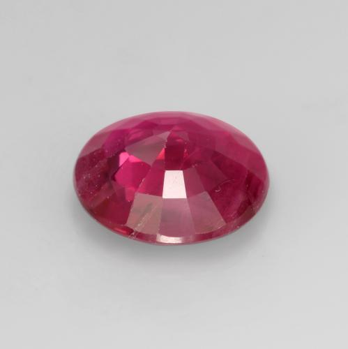 Rubí Rojo claro natural de 0.75 ct, Corte Redondo, VS-SI