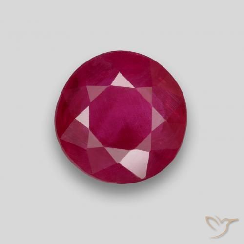 0.90ct Natural Rosado rojizo Rubí, Redondo, VS-SI