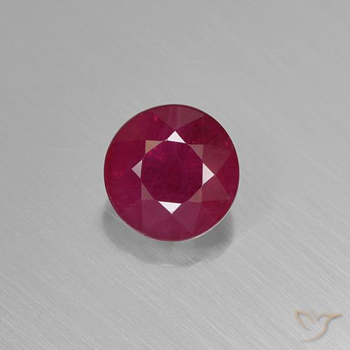 0.95ct Natural Rojo rosado Rubí, Redondo, VS-SI