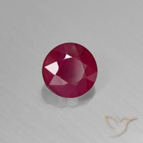 Rubí Rojo rosado natural de 0.95 ct, Redondo, VS-SI
