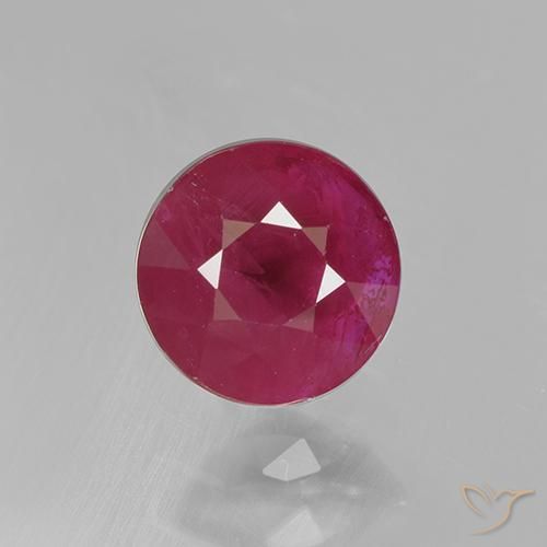 0.96ct Natural Rojo medio Rubí, Redondo, VS-SI