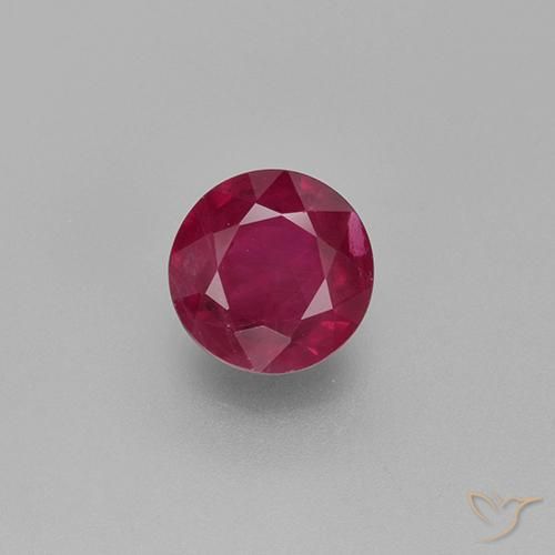 0.82ct Natural Rojo rosado Rubí, Redondo, VS-SI