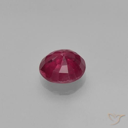 Rubí Rojo rosado natural de 0.82 ct, Redondo, VS-SI