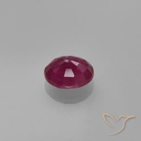 Rubí Rojo oscuro natural de 0.73 ct, Redondo, VS-SI