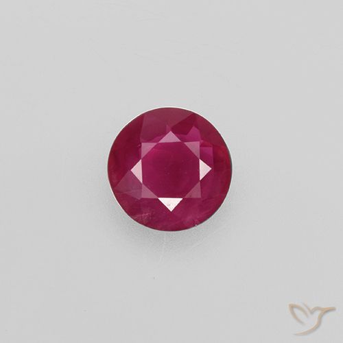 0.67ct Natural Rosado rojizo Rubí, Redondo, VS-SI