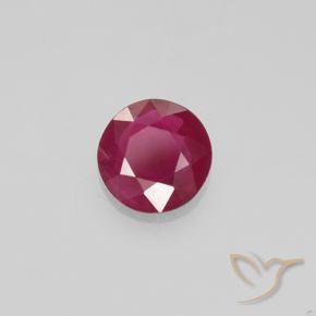 Rubí Rosado rojizo natural de 0.67 ct, Redondo, VS-SI
