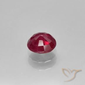 Rubí Rosado rojizo intenso natural de 0.79 ct, Redondo, VS-SI