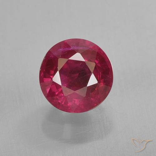 0.80ct Natural Rojo oscuro medio Rubí, Redondo, VS-SI