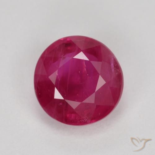 0.80ct Natural Rosado rojizo Rubí, Redondo, VS-SI