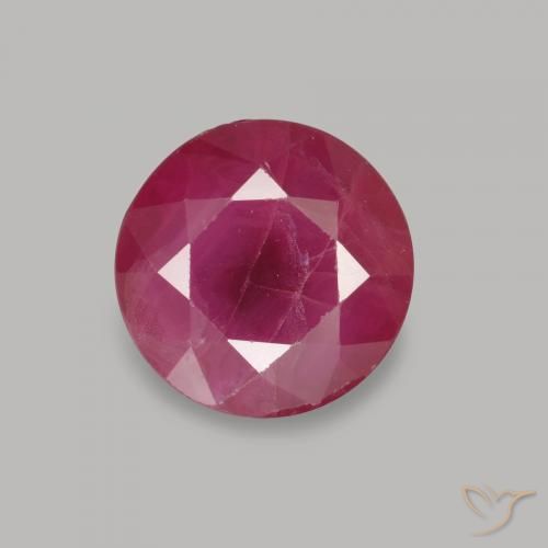 1.10ct Natural Rojo medio Rubí, Redondo, VS-SI