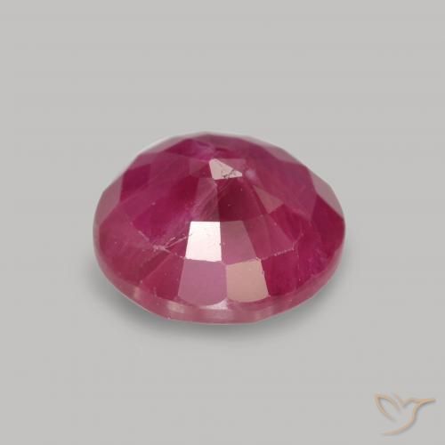Rubí Rojo medio natural de 1.10 ct, Redondo, VS-SI