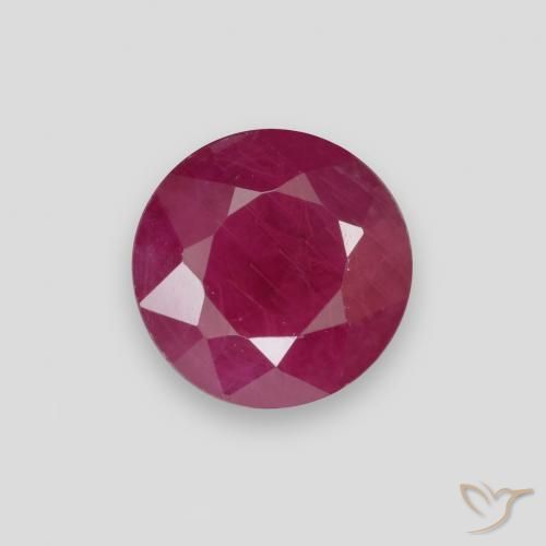 1.07ct Natural Rojo rosado Rubí, Redondo, VS-SI