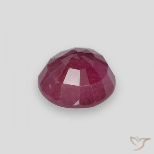 Rubí Rojo rosado natural de 1.07 ct, Redondo, VS-SI