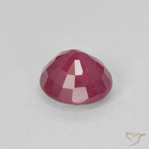 Rubí Rojo rosado natural de 0.60 ct, Redondo, VS-SI