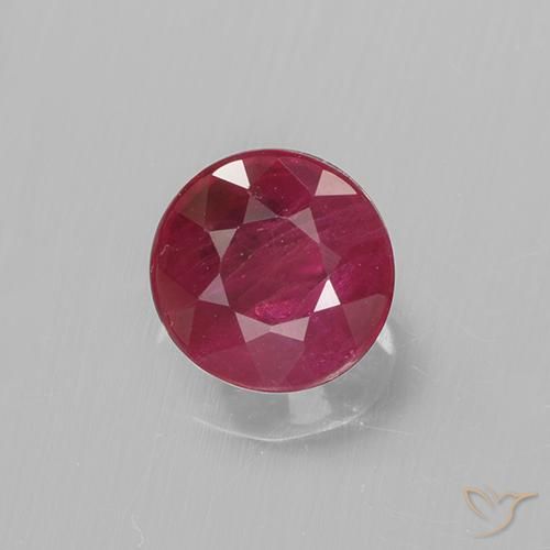 0.64ct Natural Carmesí intenso Rubí, Redondo, VS-SI