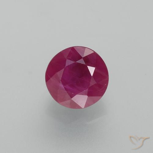 0.79ct Natural Rojo rosado Rubí, Redondo, VS-SI