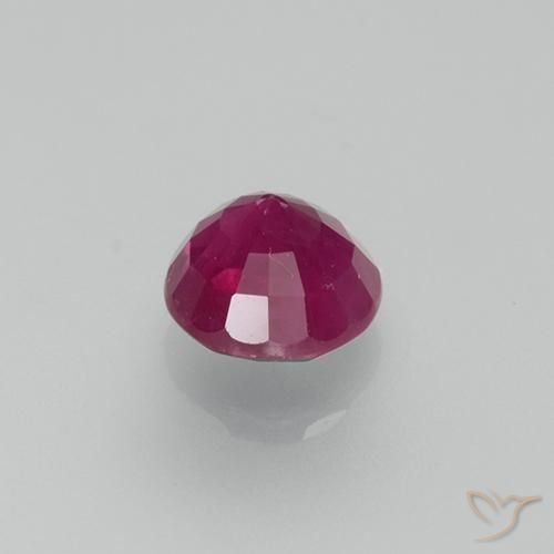 Rubí Rojo rosado natural de 0.79 ct, Redondo, VS-SI