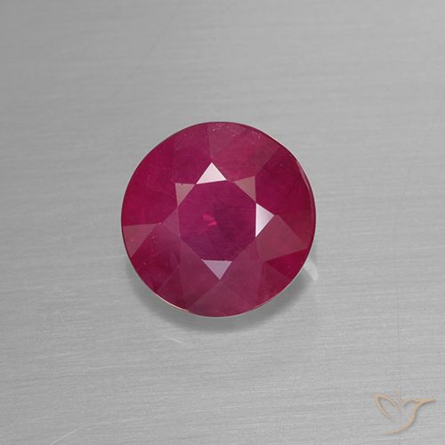 1.28ct Natural Rojo rosado Rubí, Redondo, VS-SI