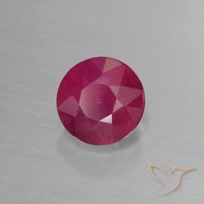 Rubí Rojo rosado natural de 1.28 ct, Redondo, VS-SI