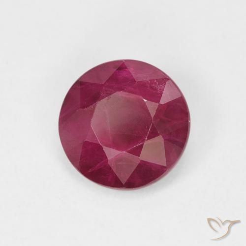 Rubí Rojo mermelada natural de 1.07 ct, Redondo, VS-SI