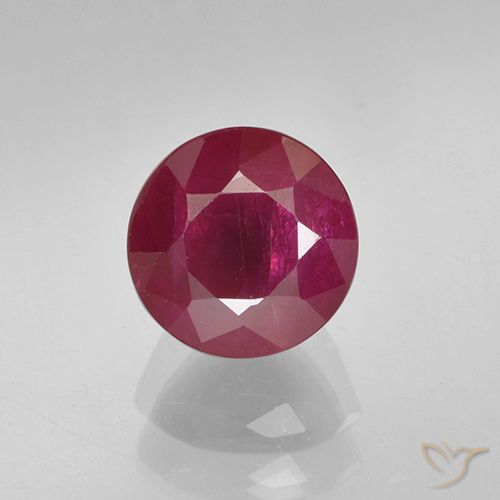 1.10ct Natural Rojo rosado Rubí, Redondo, VS-SI