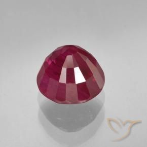 Rubí Rojo rosado natural de 1.10 ct, Redondo, VS-SI