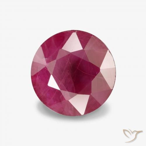 Rubí Rosado rojizo natural de 1.21 ct, Redondo, VS-SI