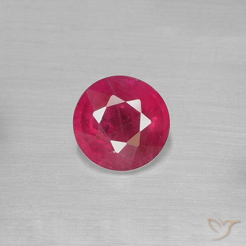 0.83ct Natural Rojo claro Rubí, Redondo, VS-SI