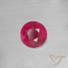 Rubí Rojo claro natural de 0.83 ct, Redondo, VS-SI