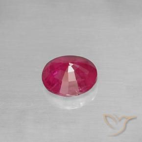 Rubí Rojo claro natural de 0.83 ct, Redondo, VS-SI