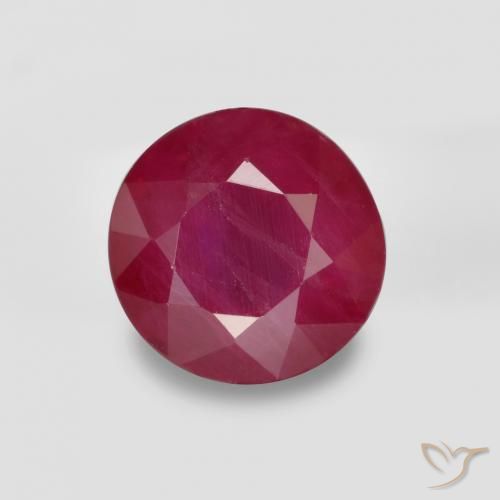 0.83ct Natural Rojo medio Rubí, Redondo, VS-SI