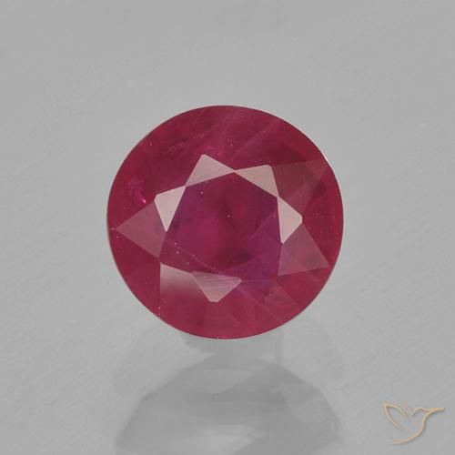 1.06ct Natural Carmesí intenso Rubí, Redondo, VS-SI