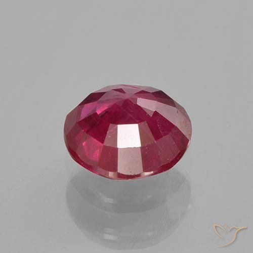 Rubí Carmesí intenso natural de 1.06 ct, Redondo, VS-SI