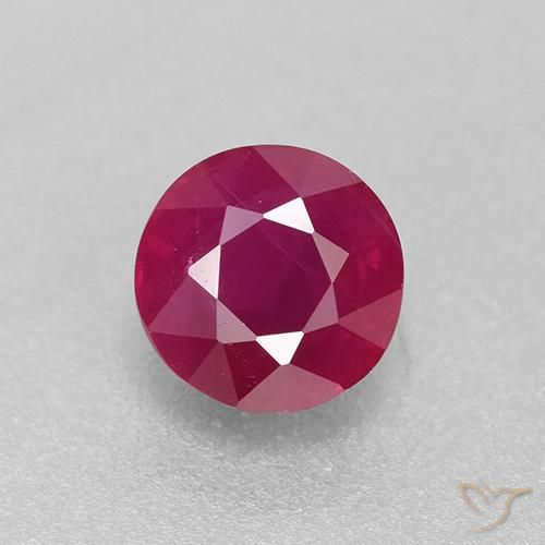 0.85ct Natural Rosado rojizo Rubí, Redondo, VS-SI