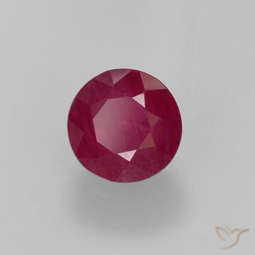 Rubí Rojo mermelada natural de 0.68 ct, Redondo, VS-SI