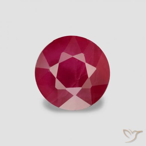 0.87ct Natural Carmesí intenso Rubí, Redondo, VS-SI