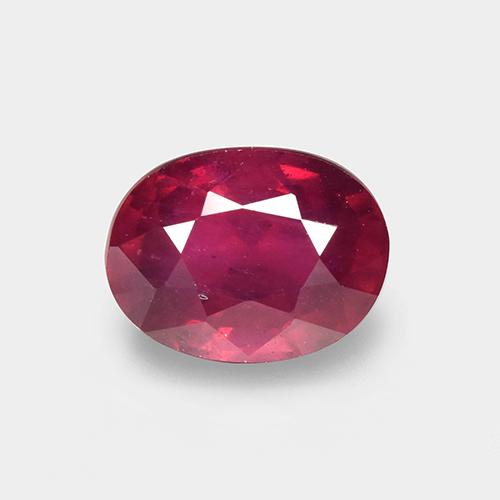 Rubí rojo natural de 1,83 ct, corte óvalo, VS-SI