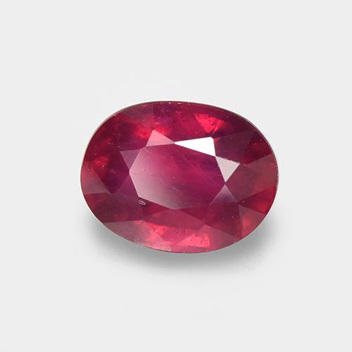 Rubí rojo natural de 1,83 ct, corte óvalo, VS-SI