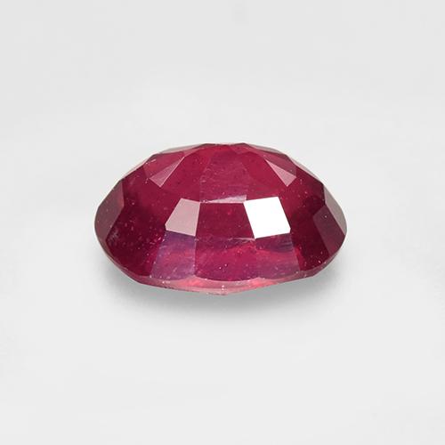 Rubí rojo natural de 1,83 ct, corte óvalo, VS-SI