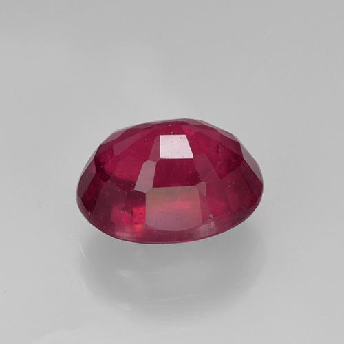 Rubí rojo medio natural de 2,22 ct, corte óvalo, VS-SI