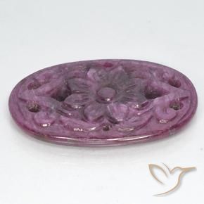 Rubí Púrpura oscuro natural de 22.50 ct, Ovalada, Opaco