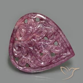 Rubí Púrpura medio natural de 29.19 ct, En forma de pera, Opaco