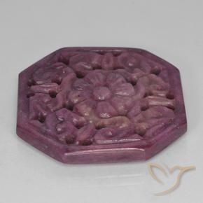 Rubí Púrpura Boysen natural de 46.06 ct, Corte Octágono / Esmeralda, Opaco