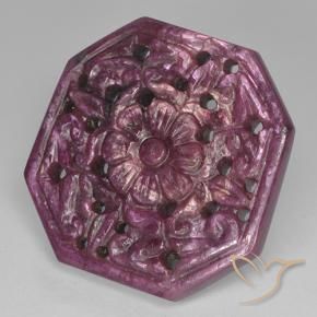 Rubí Magenta púrpura medio natural de 46.86 ct, Corte Octágono / Esmeralda, Opaco