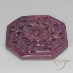 Rubí Magenta púrpura medio natural de 46.86 ct, Corte Octágono / Esmeralda, Opaco
