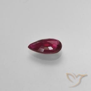 Rubí Rojo medio natural de 0.43 ct, En forma de pera, VS-SI