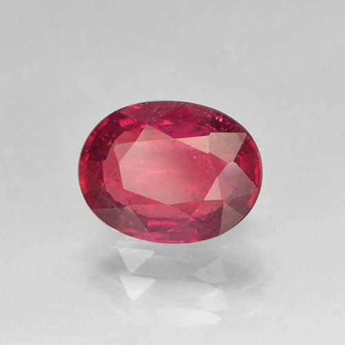 Rubí Rojo grosella natural de 1.54 ct, Corte Óvalo, VS-SI