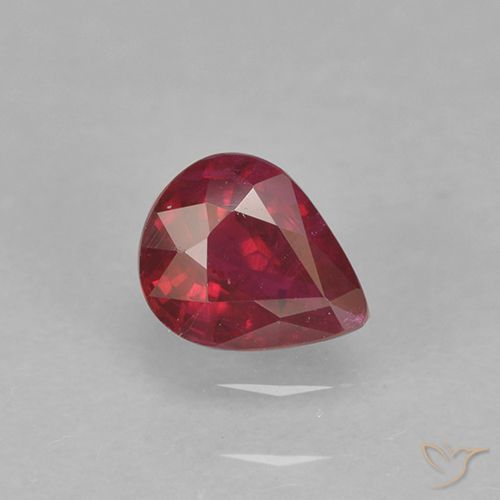 0.35ct Natural Carmesí intenso Rubí, En forma de pera, VS-SI